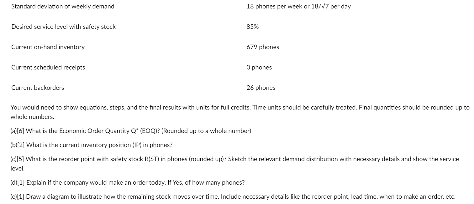 Question 14 (15 points) - Handwritten &