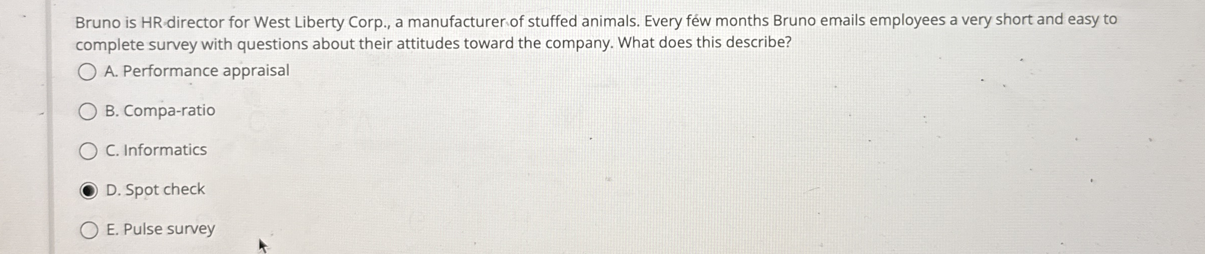 Bruno is HR director for West Liberty Corp., a