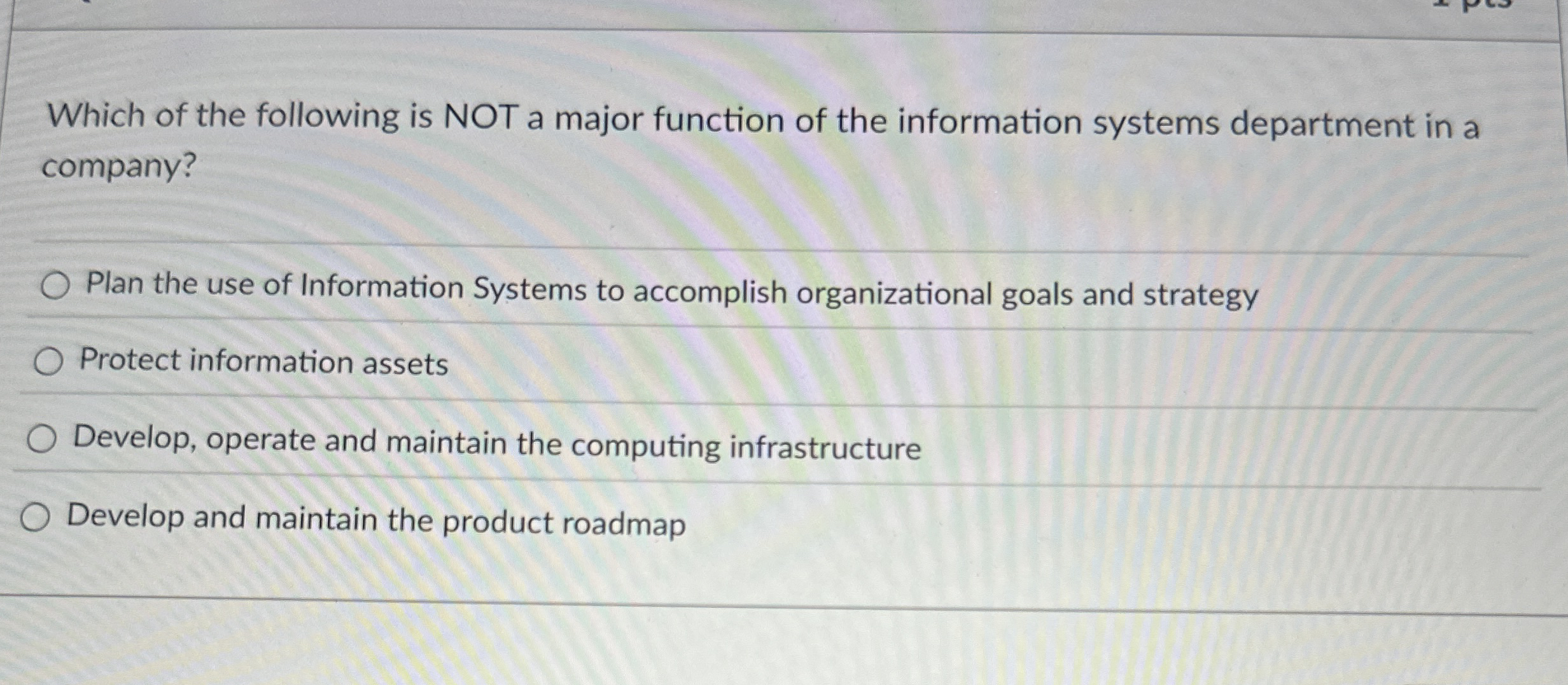 Which of the following is NOT a major function of