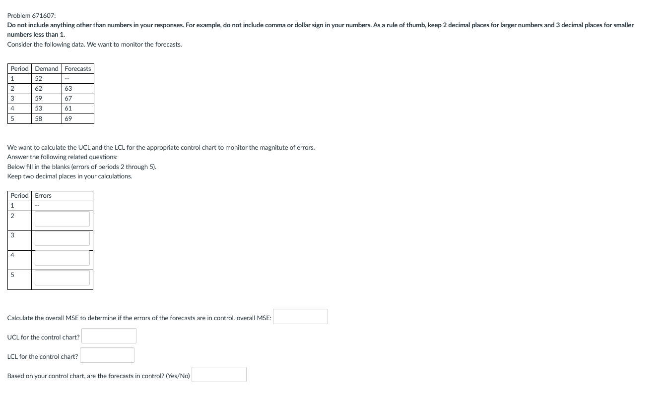 Problem 671607: Do not include anything other