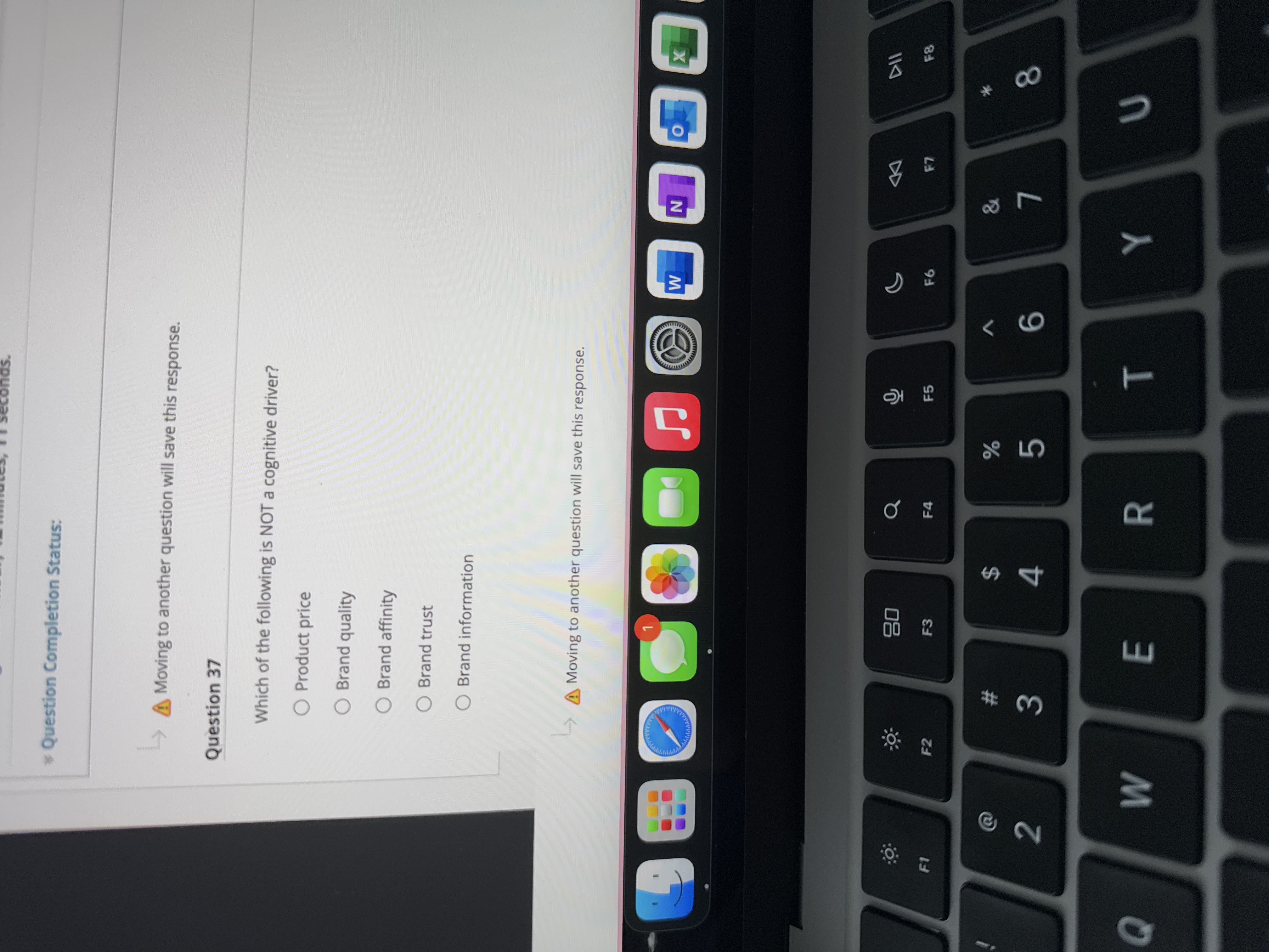 Moving to another question will save this