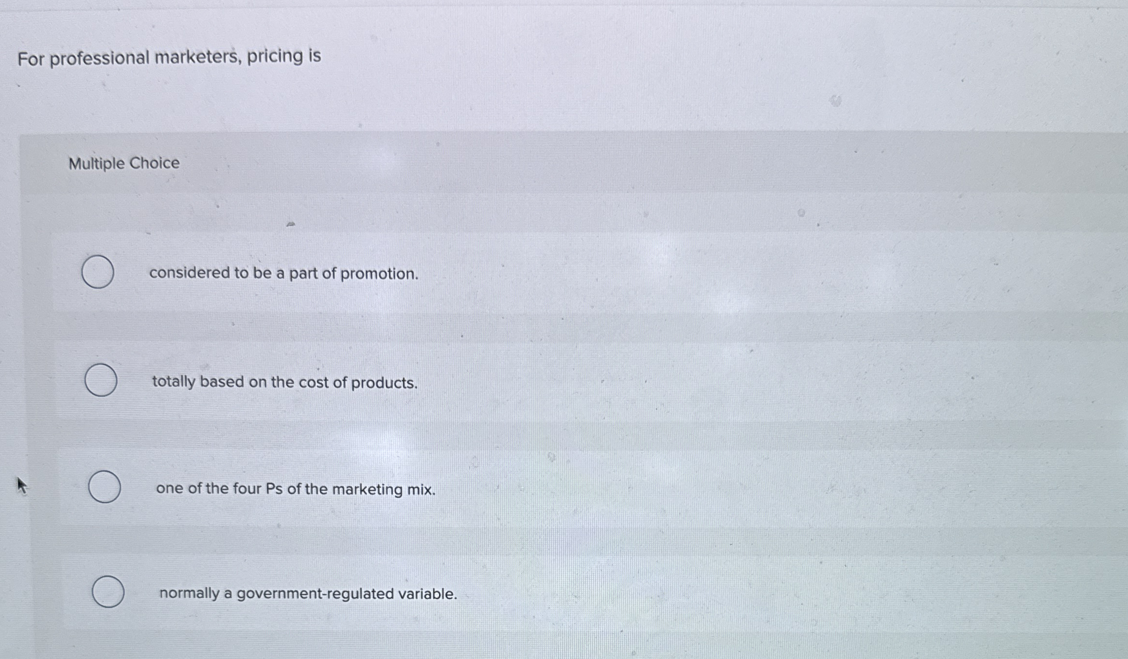 For professional marketers, pricing is Multiple