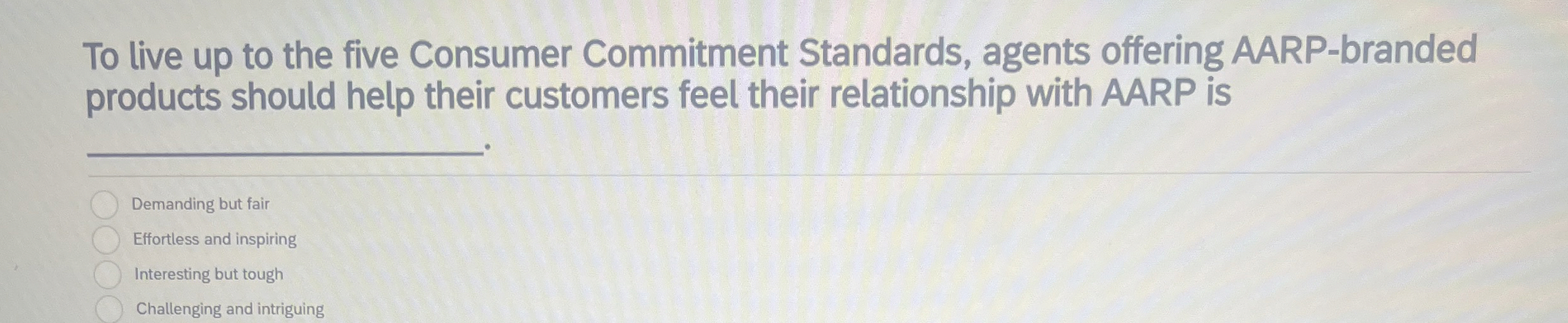 To live up to the five Consumer Commitment