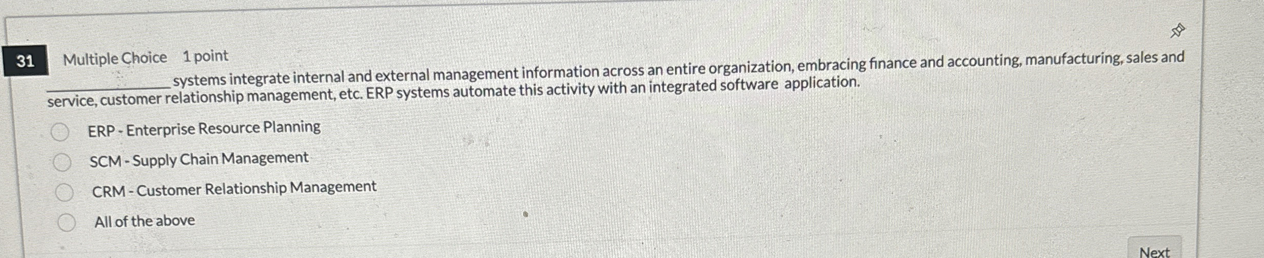 Multiple Choice 1 point q , systems integrate