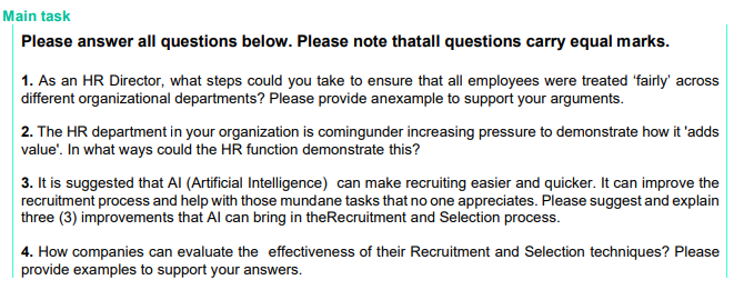 Only need question 2,3,4, and 6. Main task Please