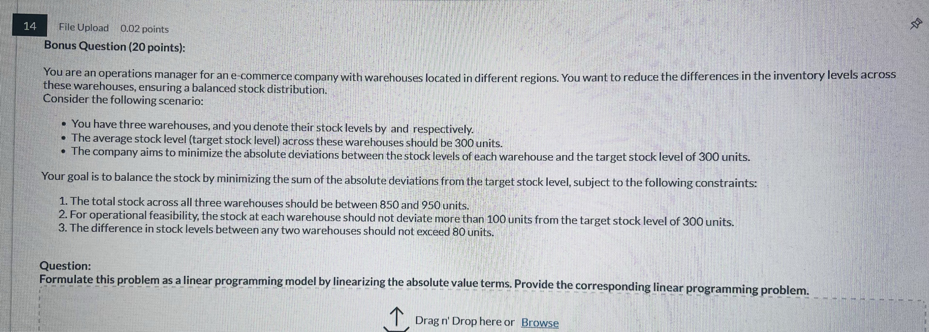 1 4 File Upload 0 . 0 2 points Bonus Question ( 2