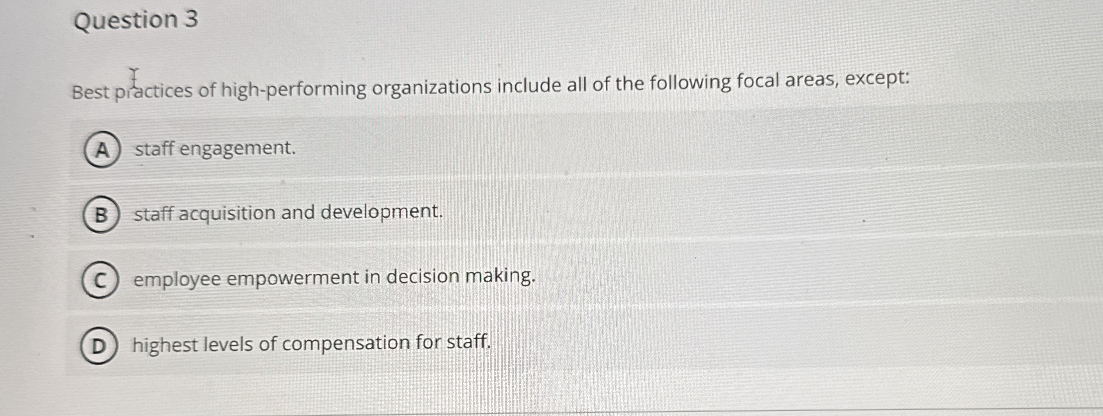 Question 3 Best piactices of high - performing