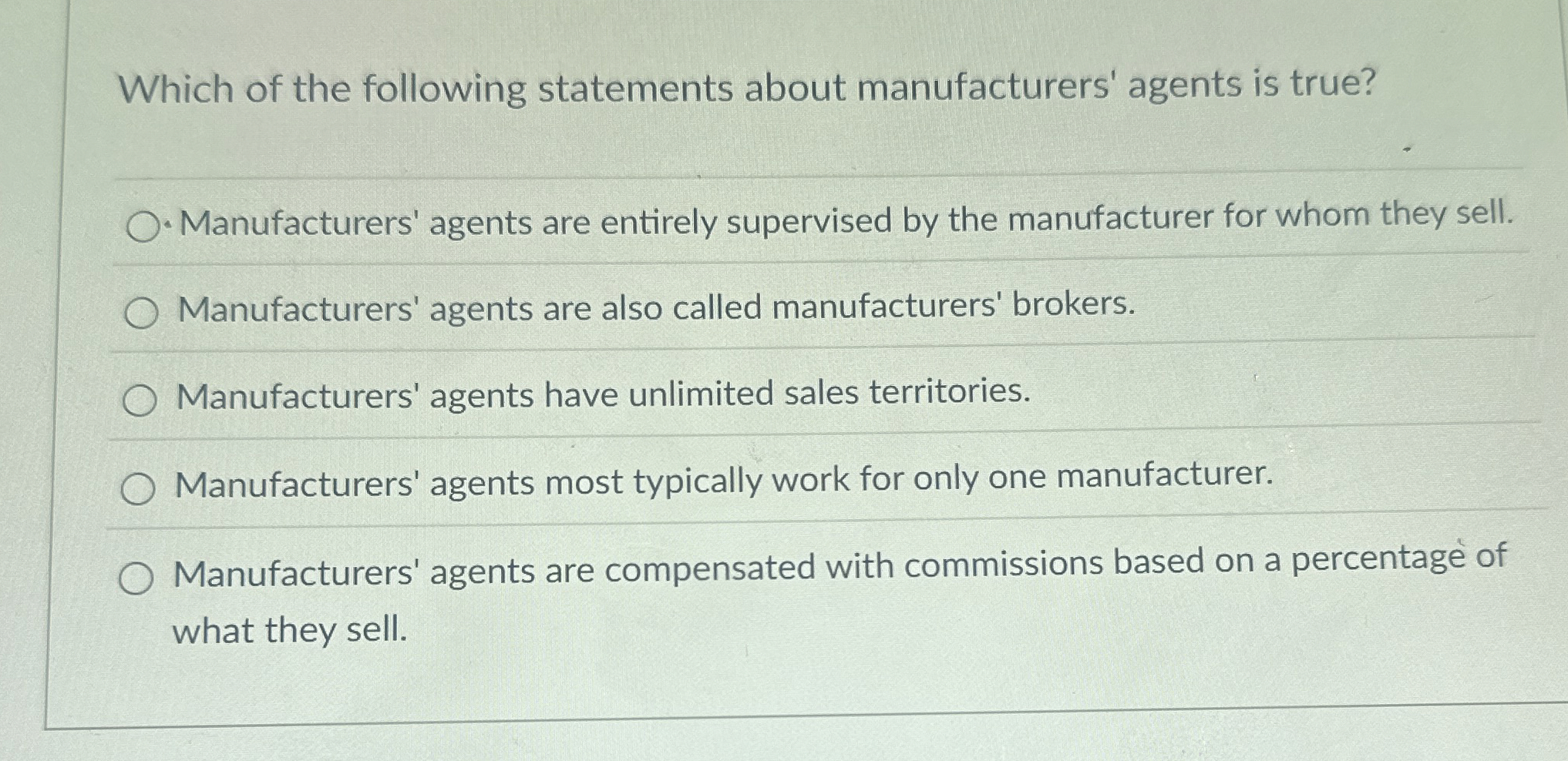 Which of the following statements about