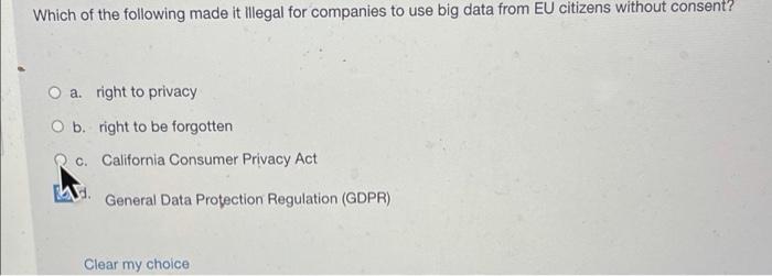 Which of the following made it illegal for