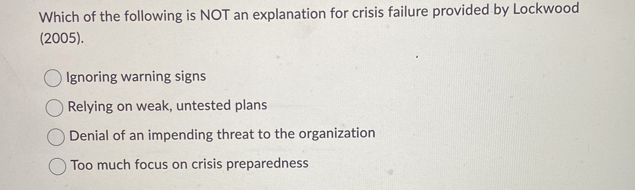 Which of the following is NOT an explanation for