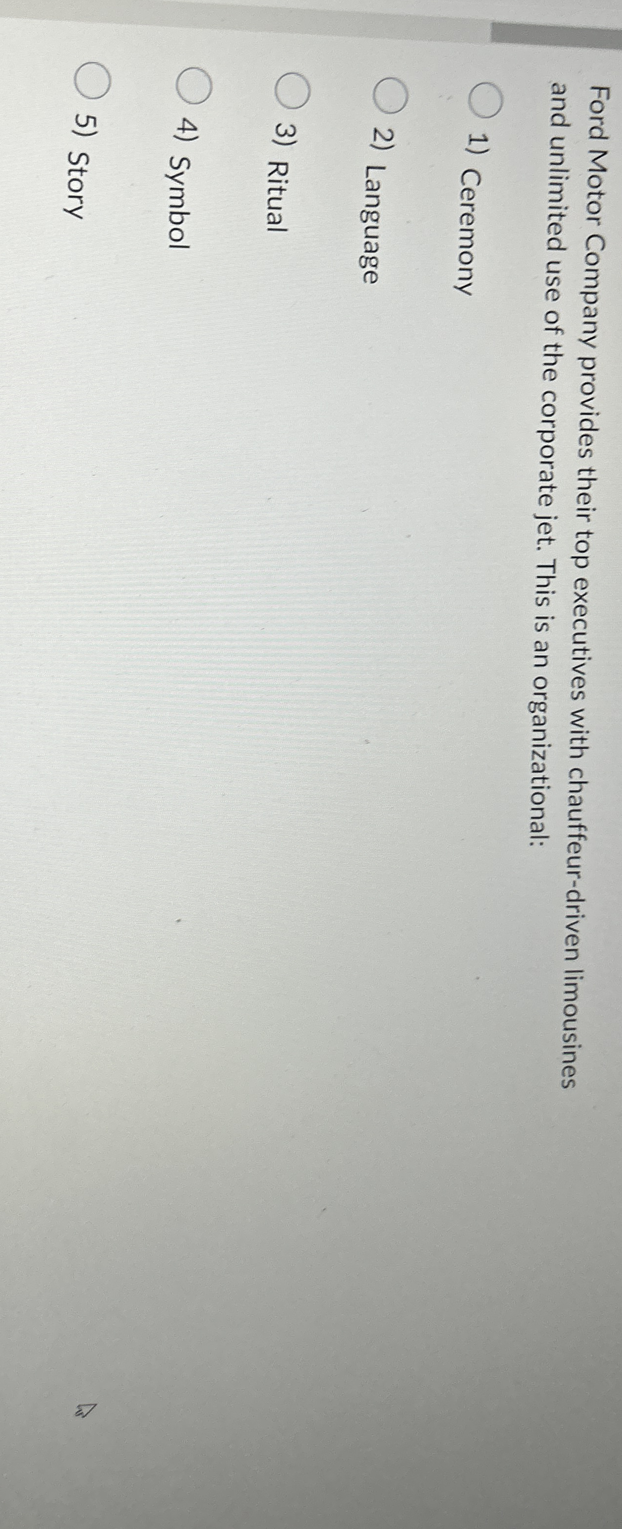 Ford Motor Company provides their top executives