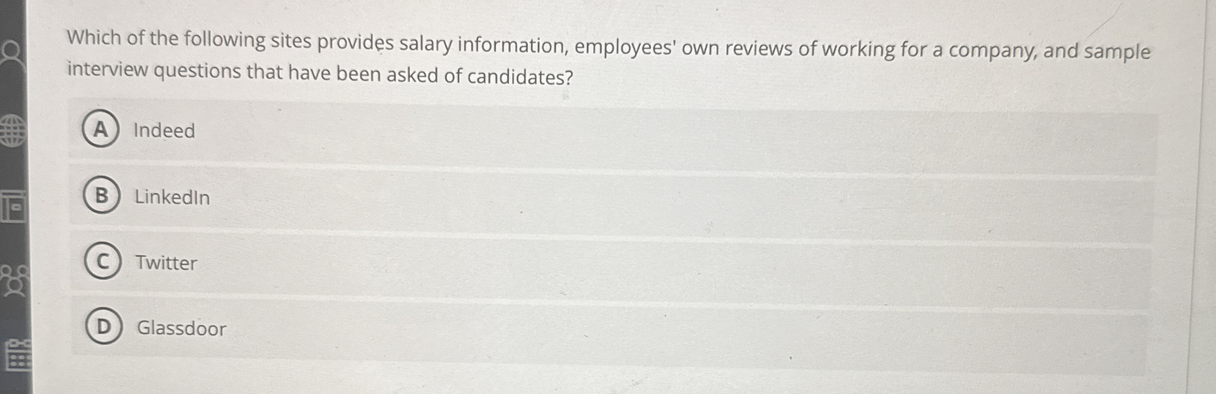 Which of the following sites provides salary