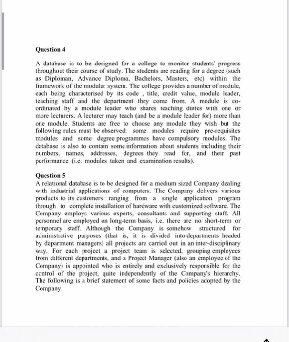 drawing diagram in a paper please Question 4 A