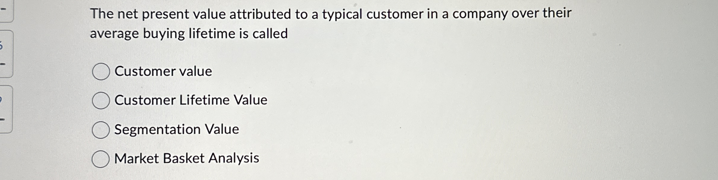 The net present value attributed to a typical
