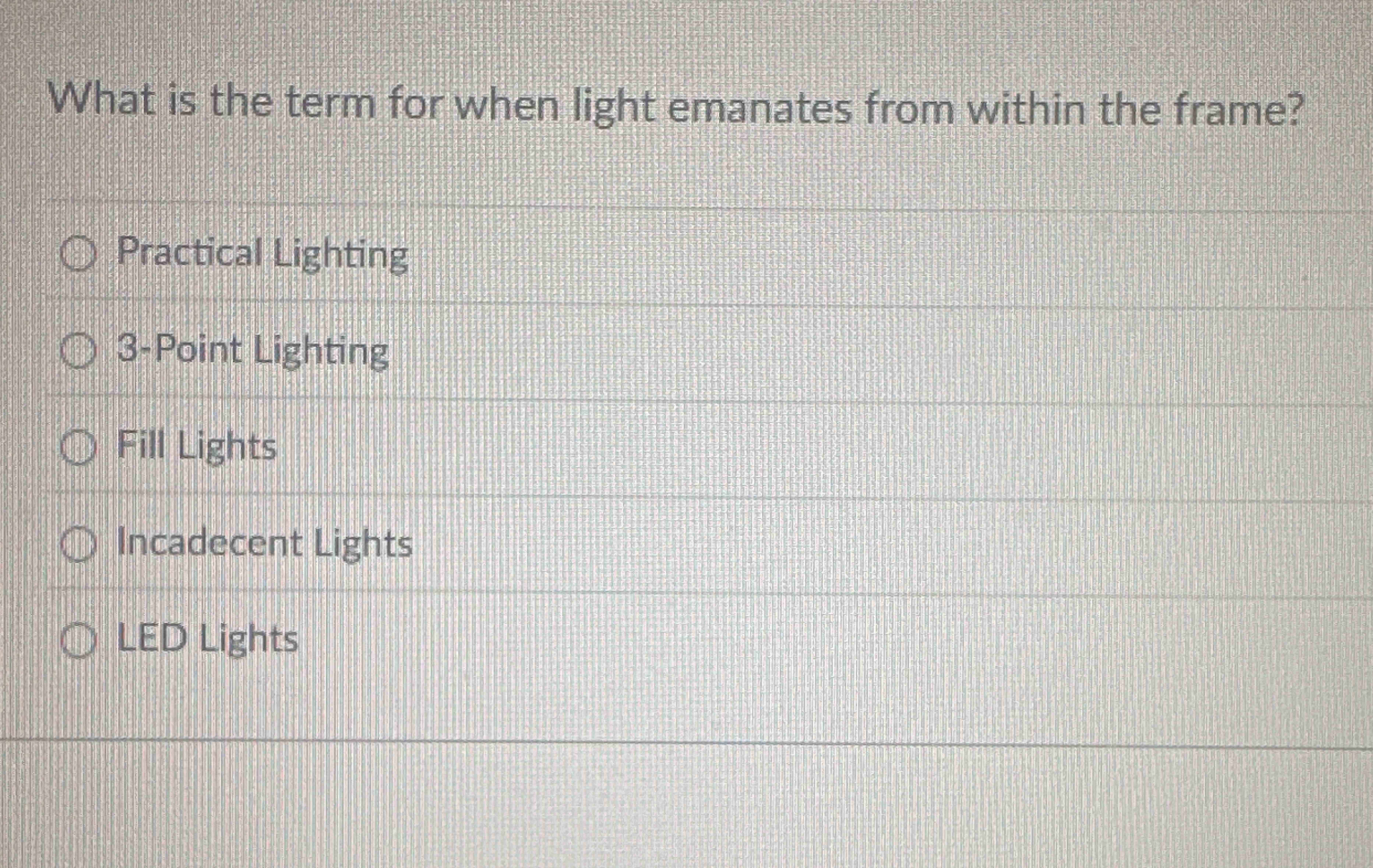 What is the term for when light emanates from