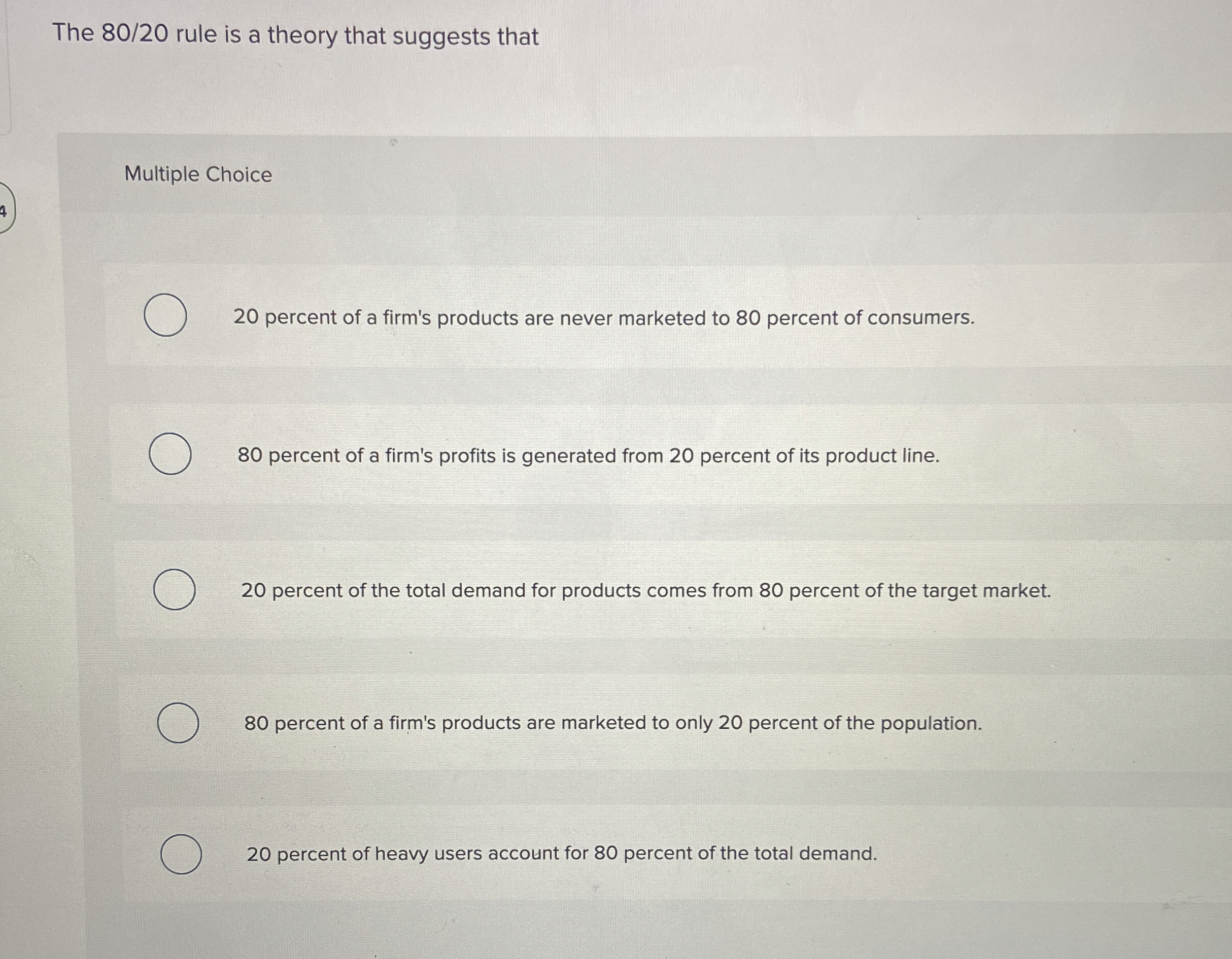 The 8 0 / 2 0 rule is a theory that suggests that