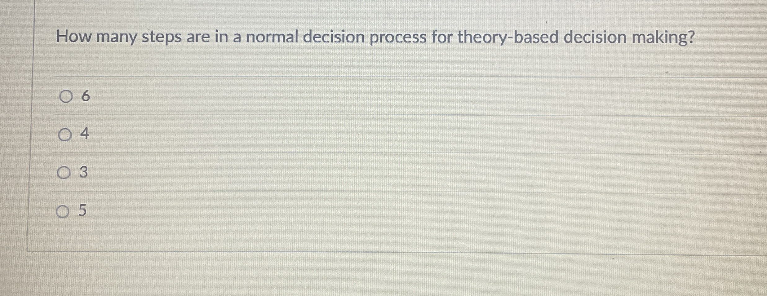 How many steps are in a normal decision process