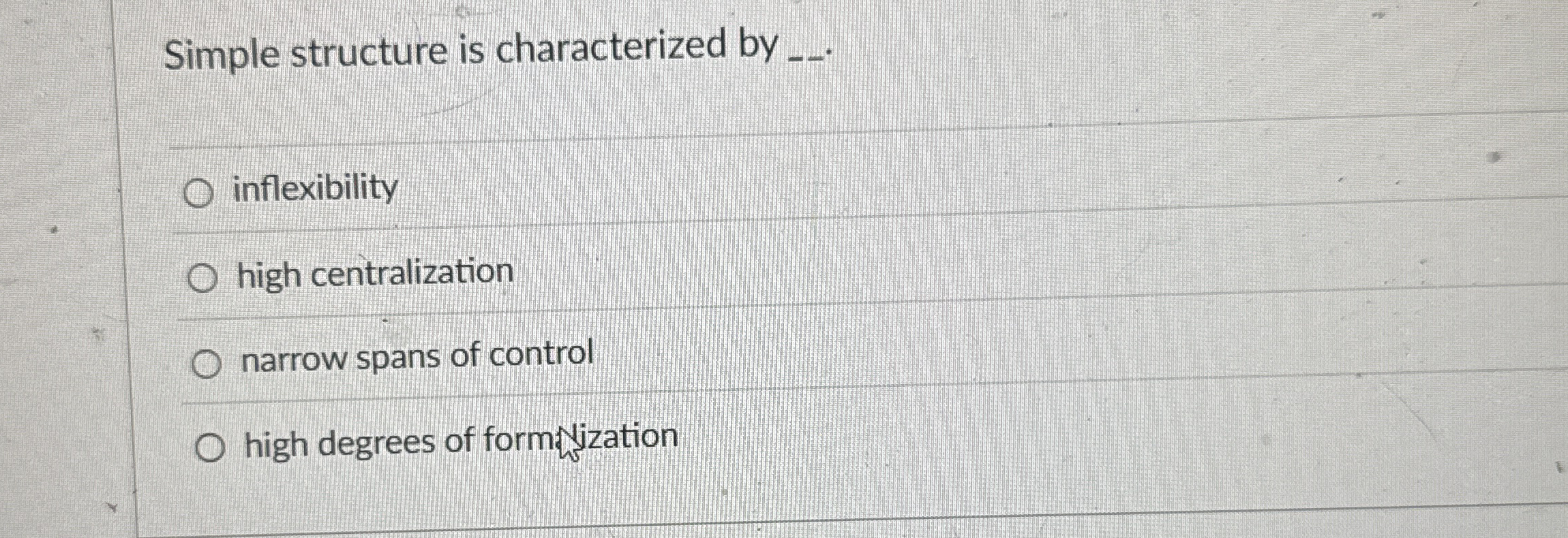 Simple structure is characterized by q ,