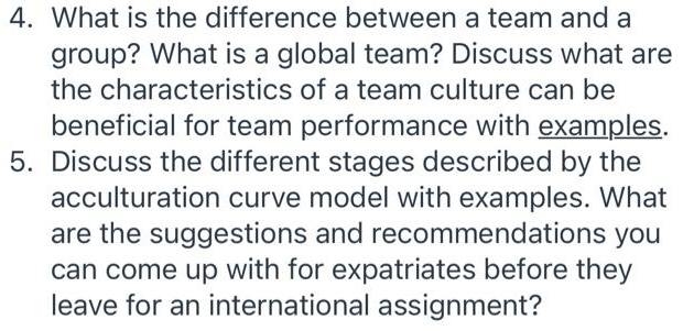 4. What is the difference between a team and a