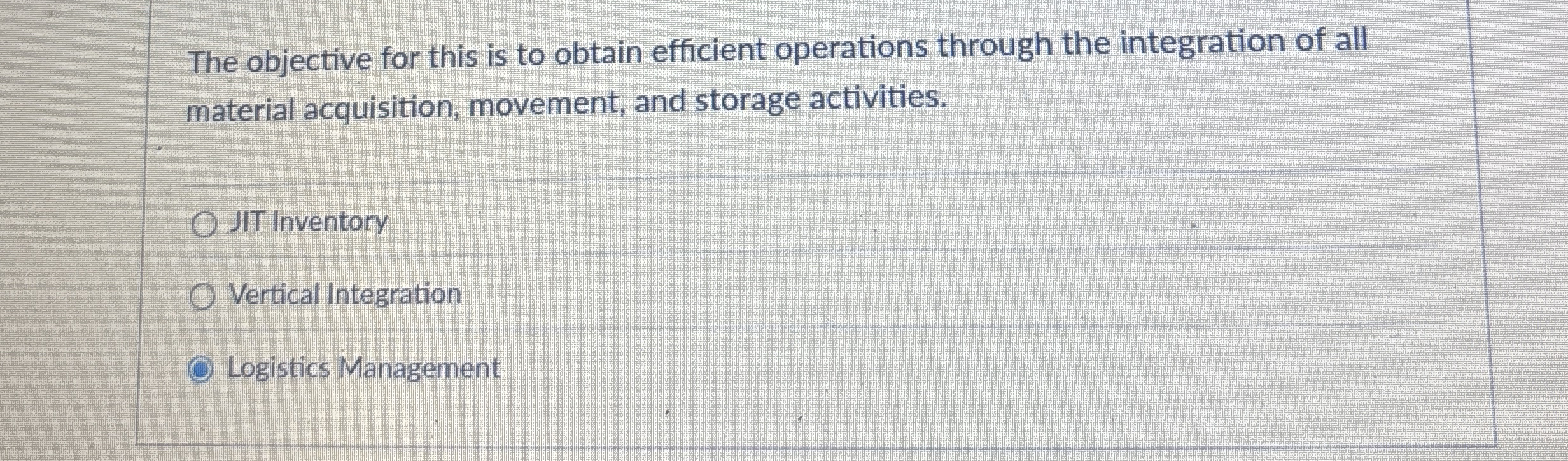 The objective for this is to obtain efficient