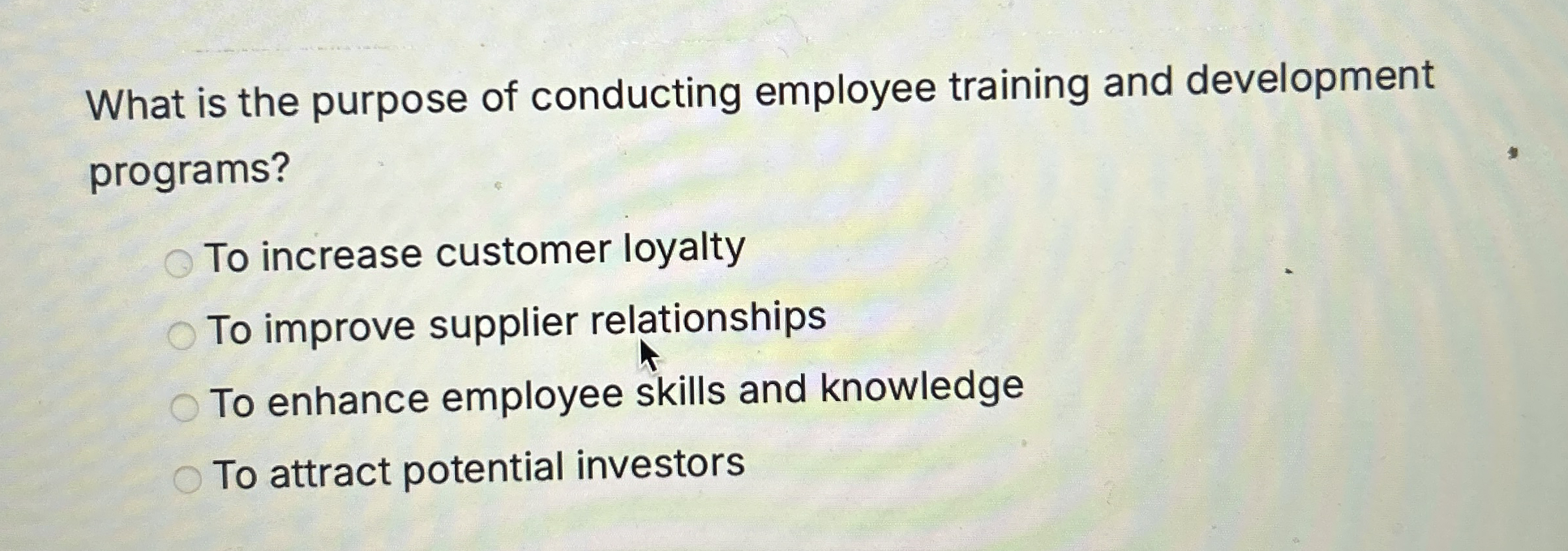 What is the purpose of conducting employee