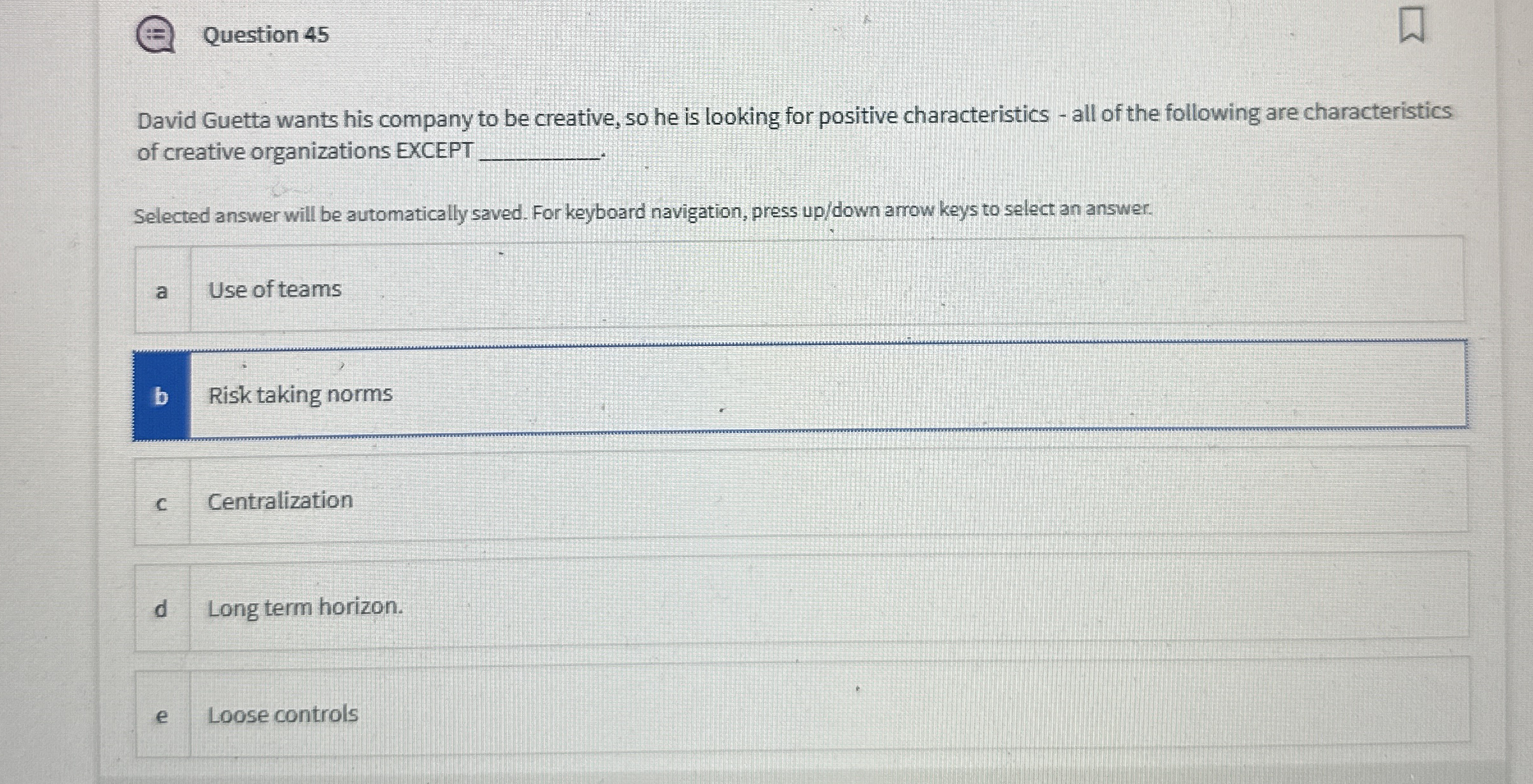 Question 4 5 David Guetta wants his company to be