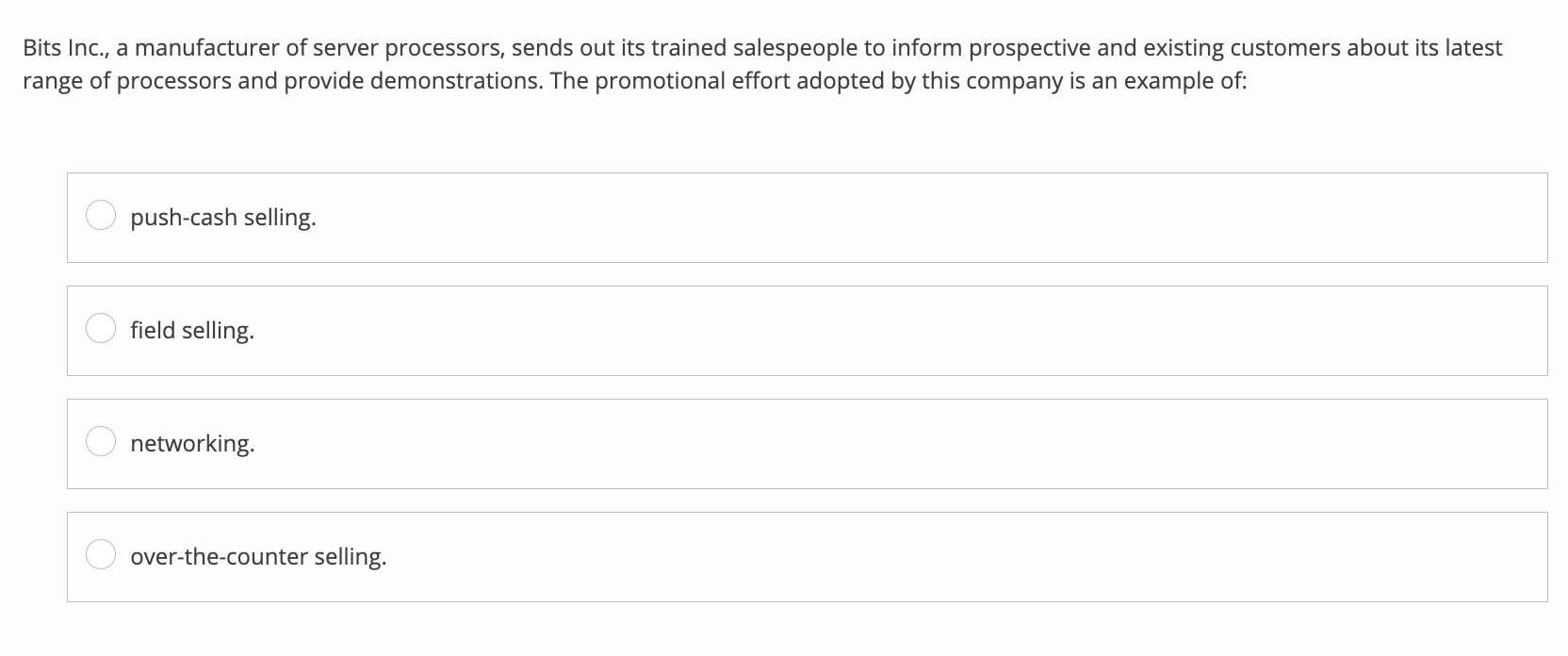 Bits Inc., a manufacturer of server processors,