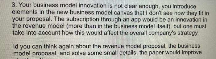 please help me with innovation of business model