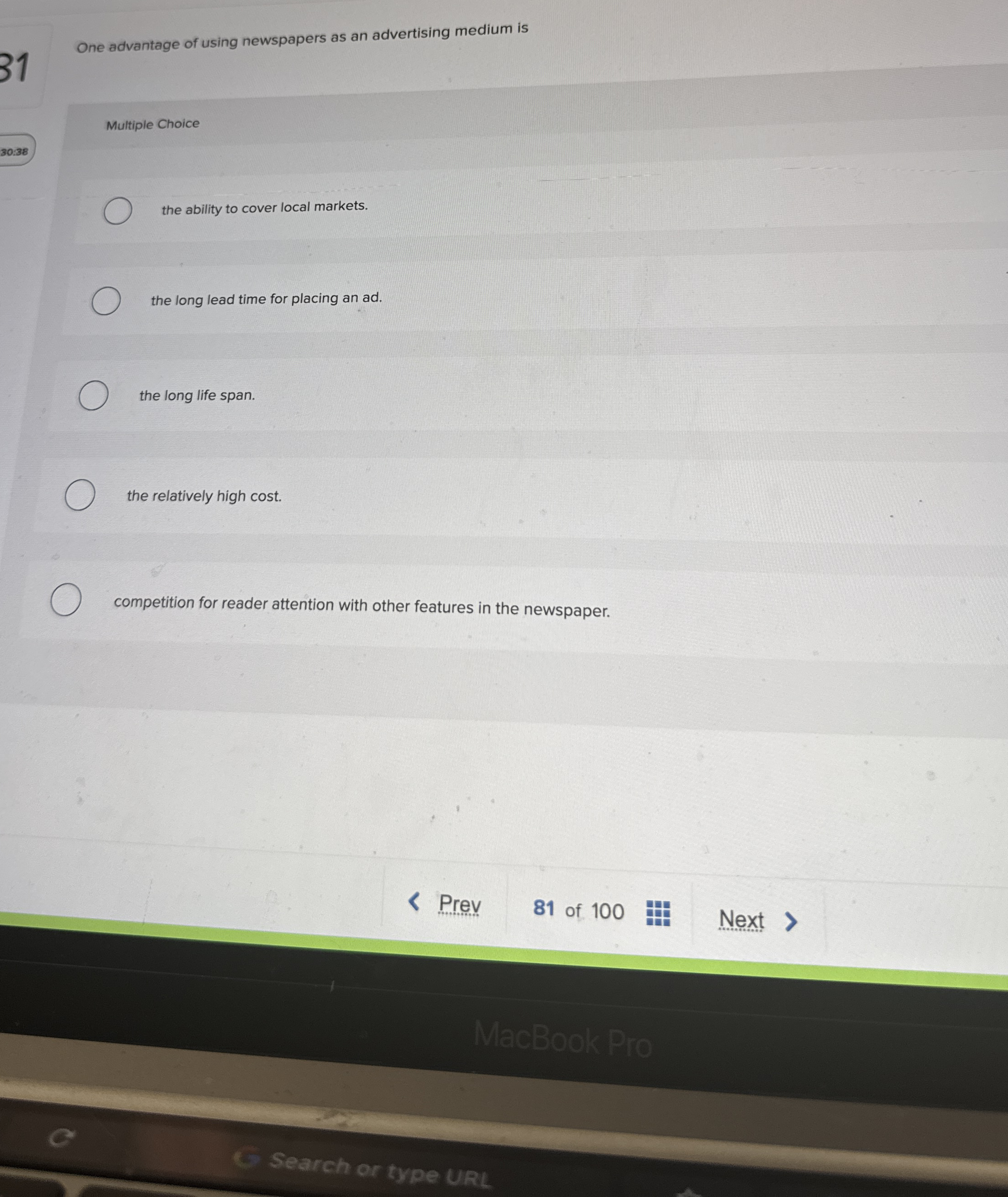 3 1 One advantage of using newspapers as an