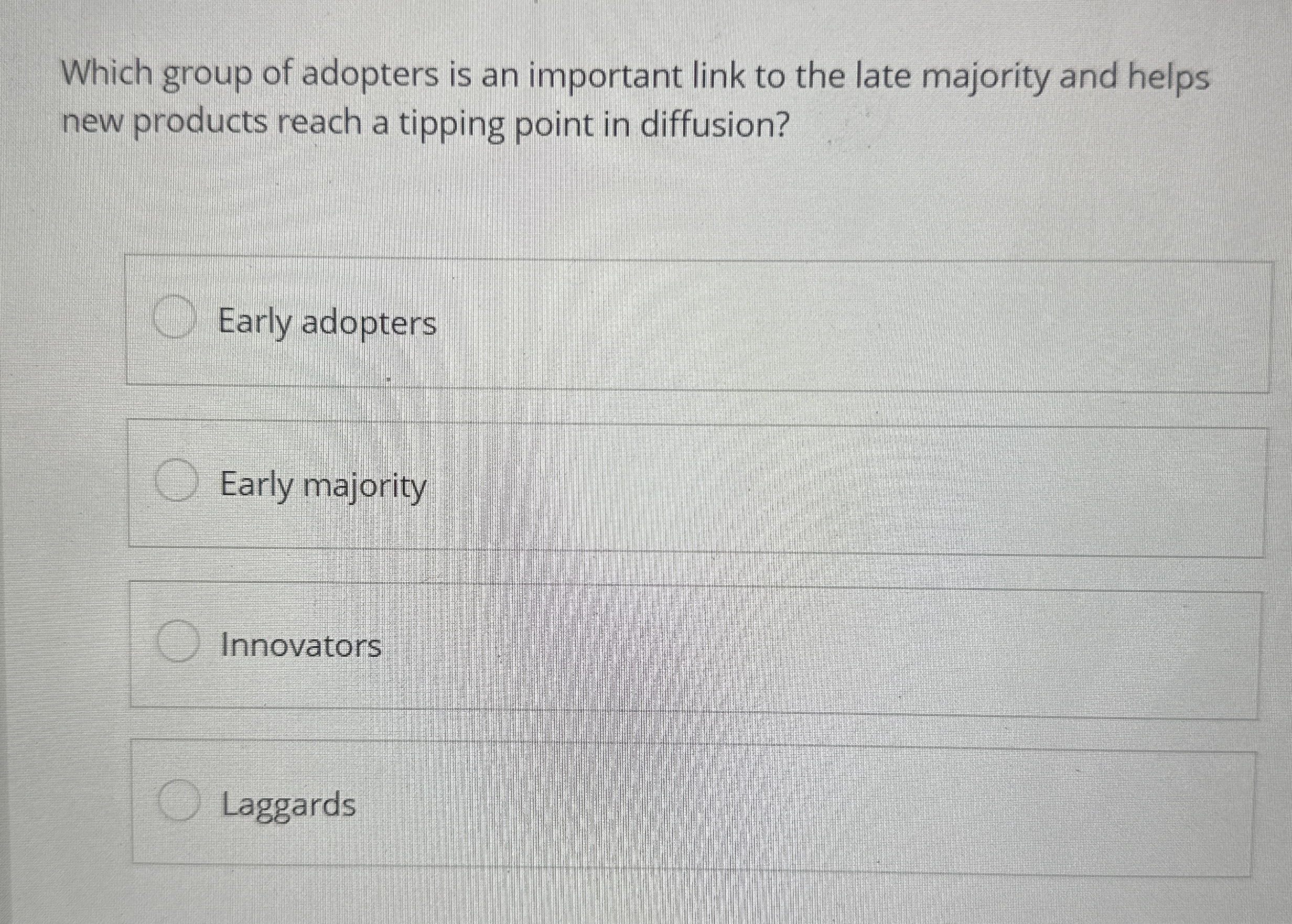 Which group of adopters is an important link to