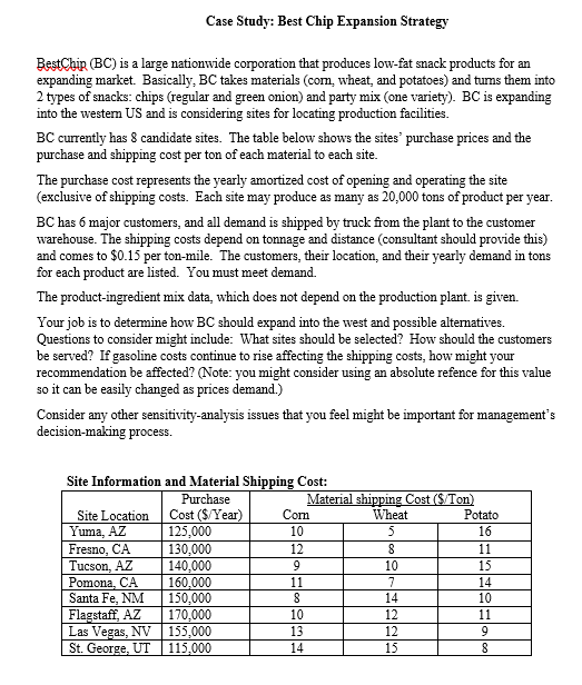 Case Study: Best Chip Expansion Strategy BestChip
