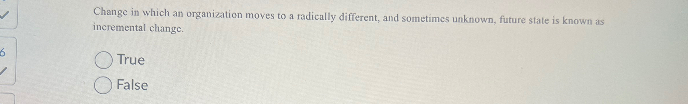 Change in which an organization moves to a