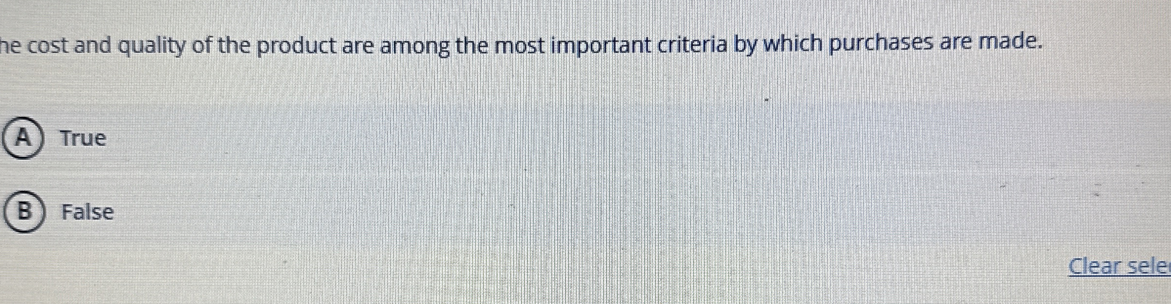 he cost and quality of the product are among the