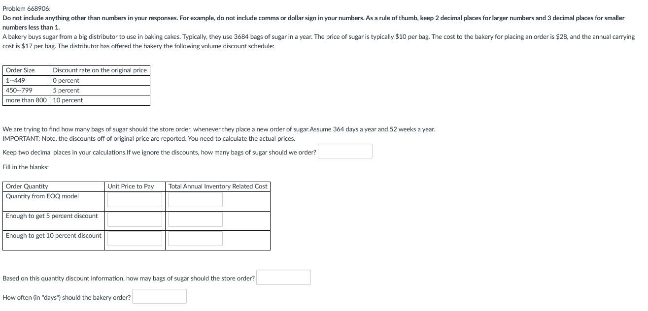 Problem 668906: Do not include anything other