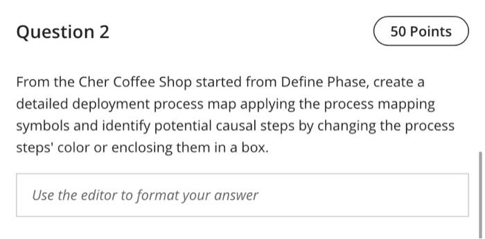 Complete solution please Question 2 50 Points