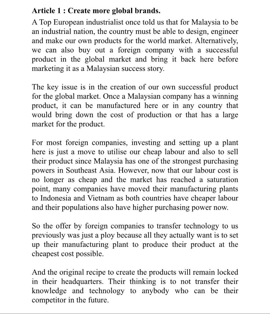 Required: (B) Recognize TWO (2) factors that