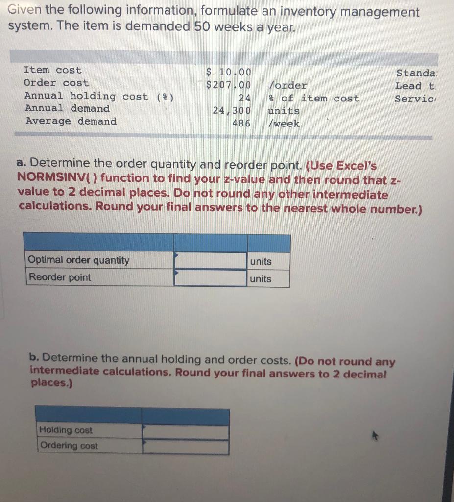 Answer the following Given the following