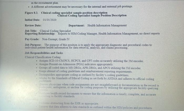 Case Study Objectives Develop a job posting for