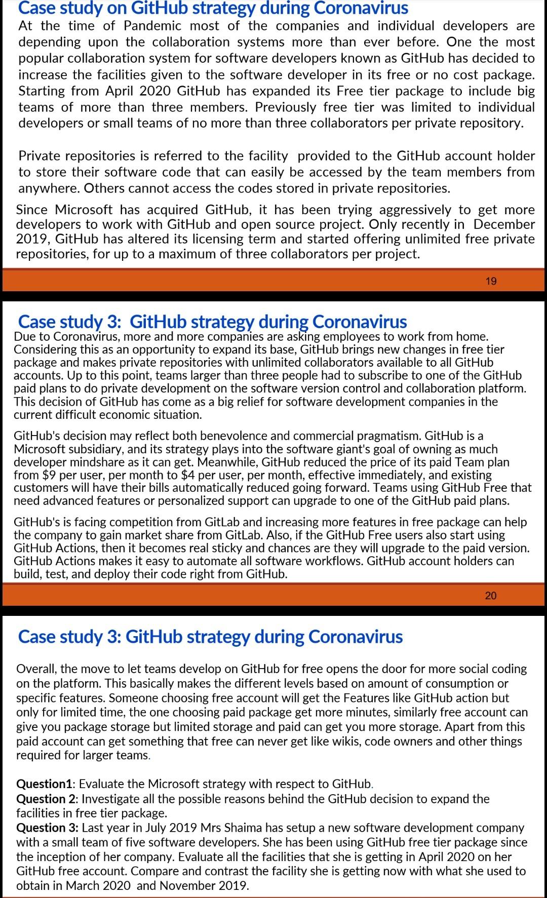 Case study on GitHub strategy during Coronavirus