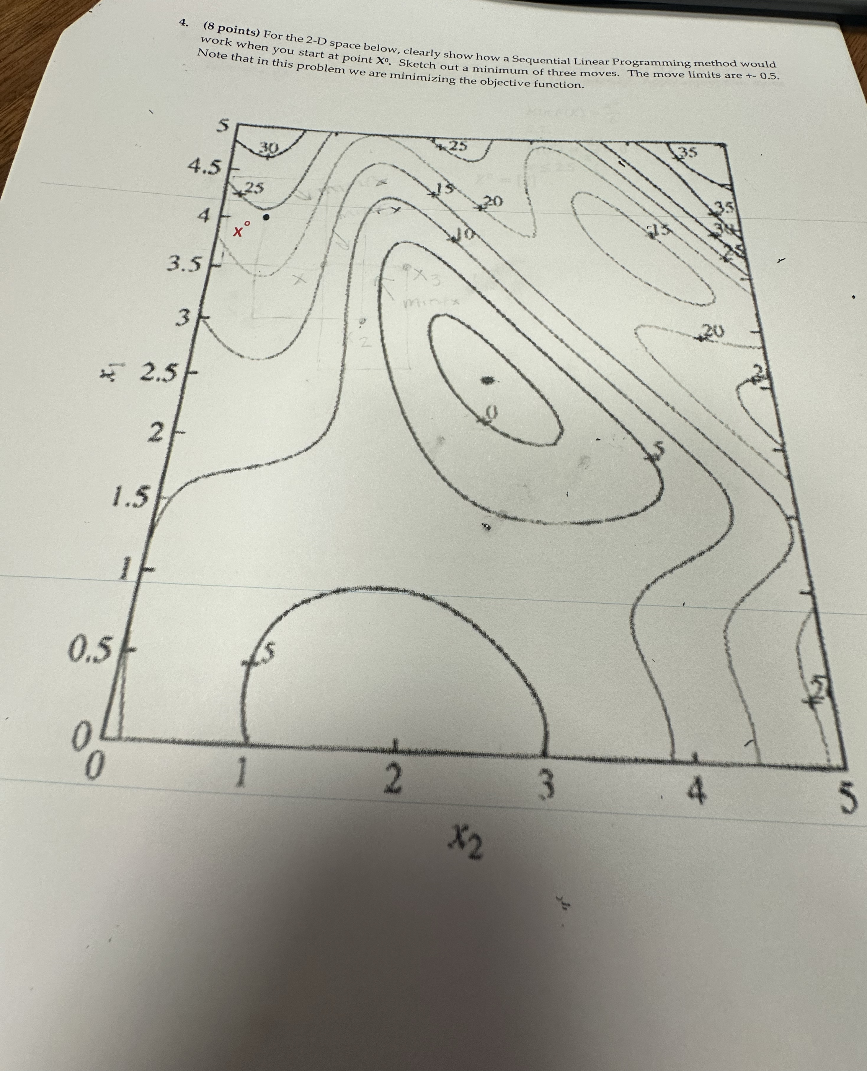 ( 8 points ) For the 2 - D space below, clearly