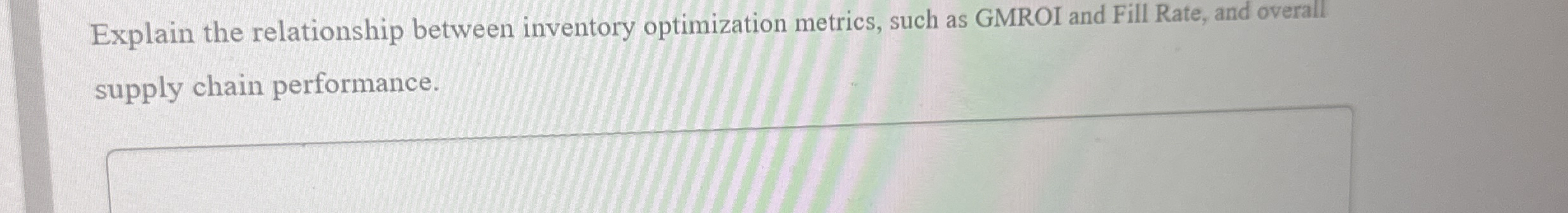 Explain the relationship between inventory