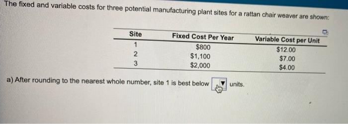 answer all sub parts please The fixed and