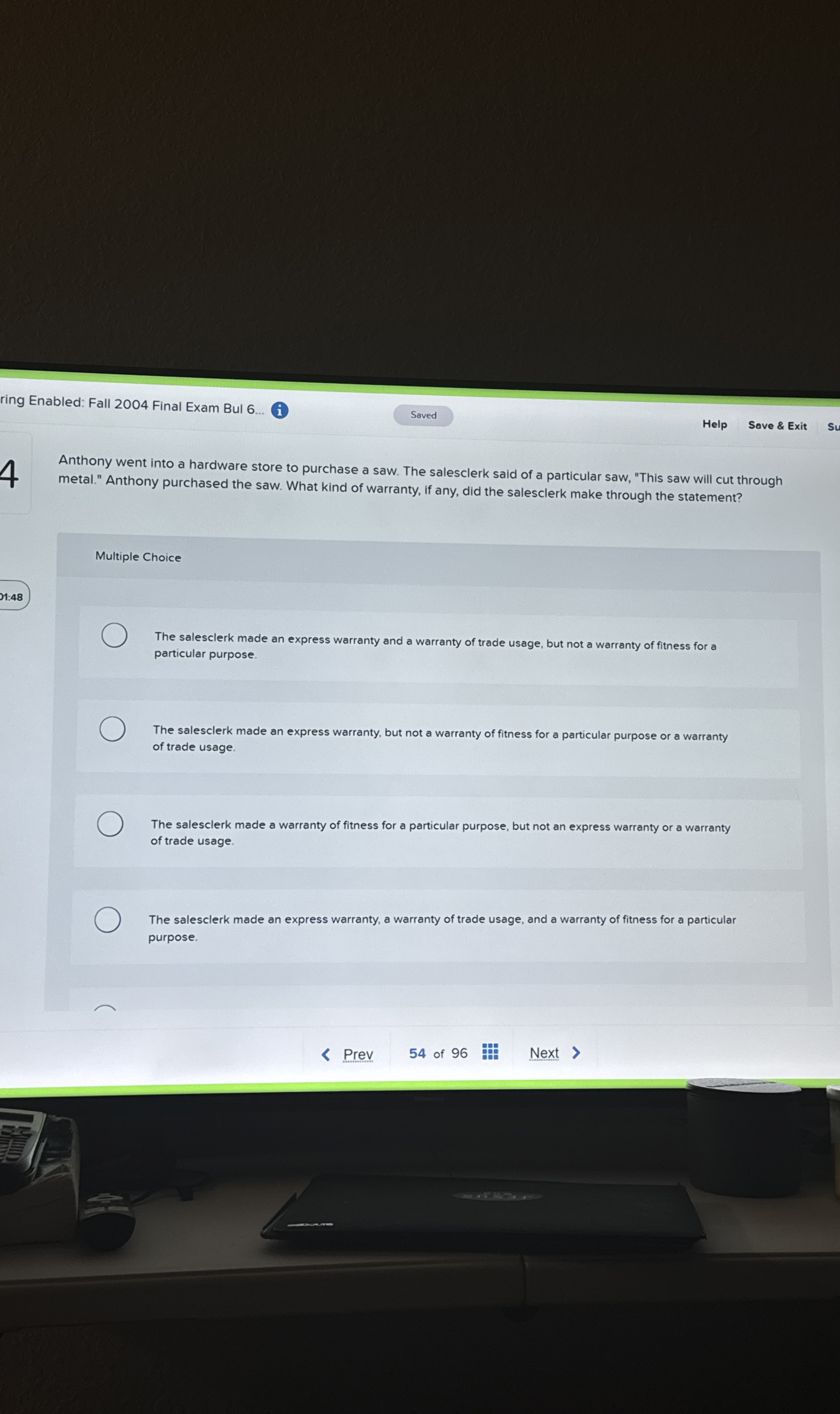 ring Enabled: Fall 2 0 0 4 Final Exam Bul 6 . . .
