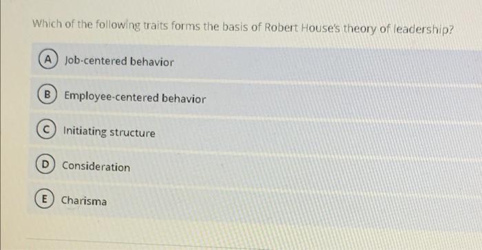 Which of the following traits forms the basis of