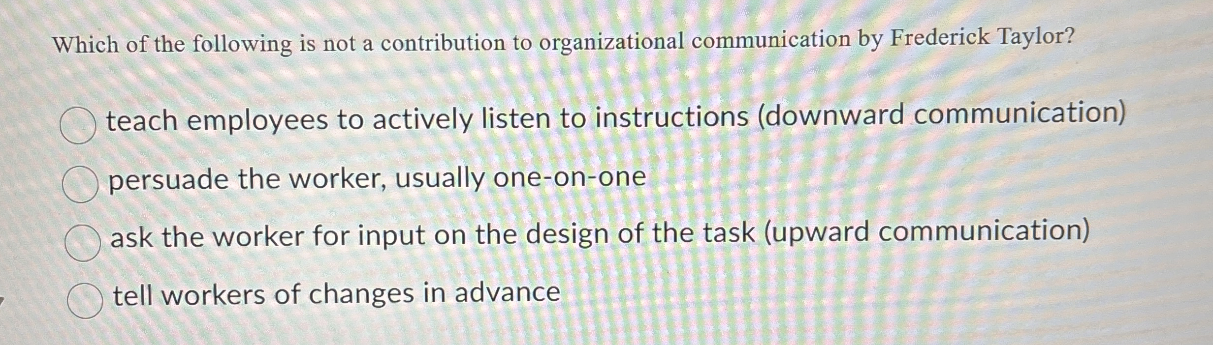 Which of the following is not a contribution to