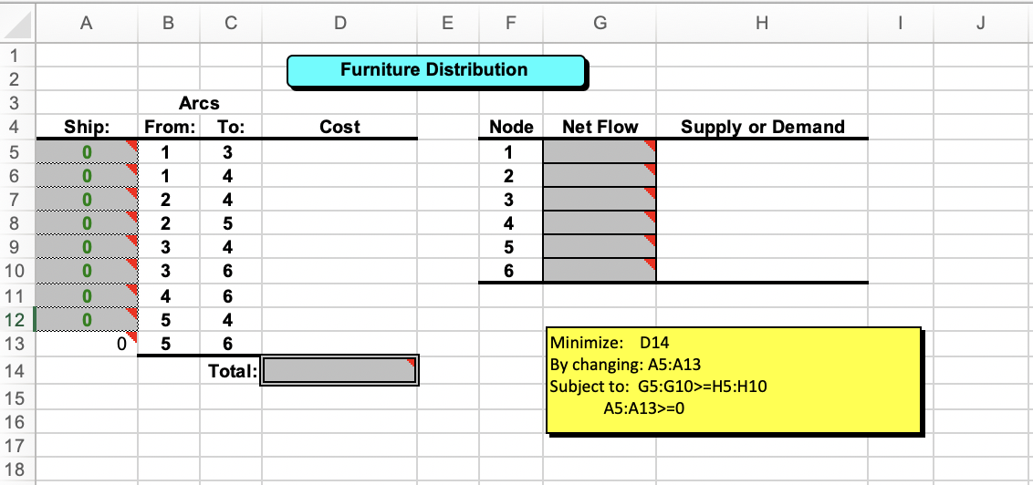 I need you by using solver to find the objective
