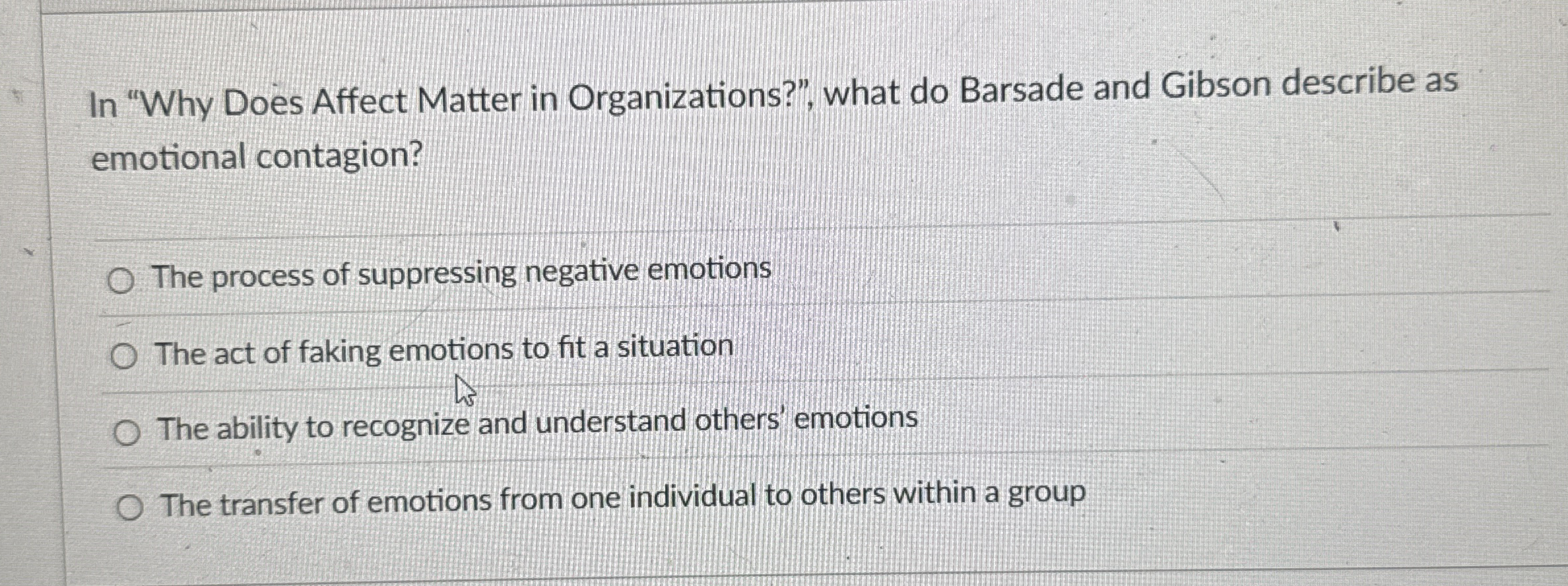 In "Why Does Affect Matter in Organizations?",