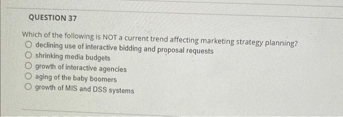 QUESTION 36 Given the following data, compute the