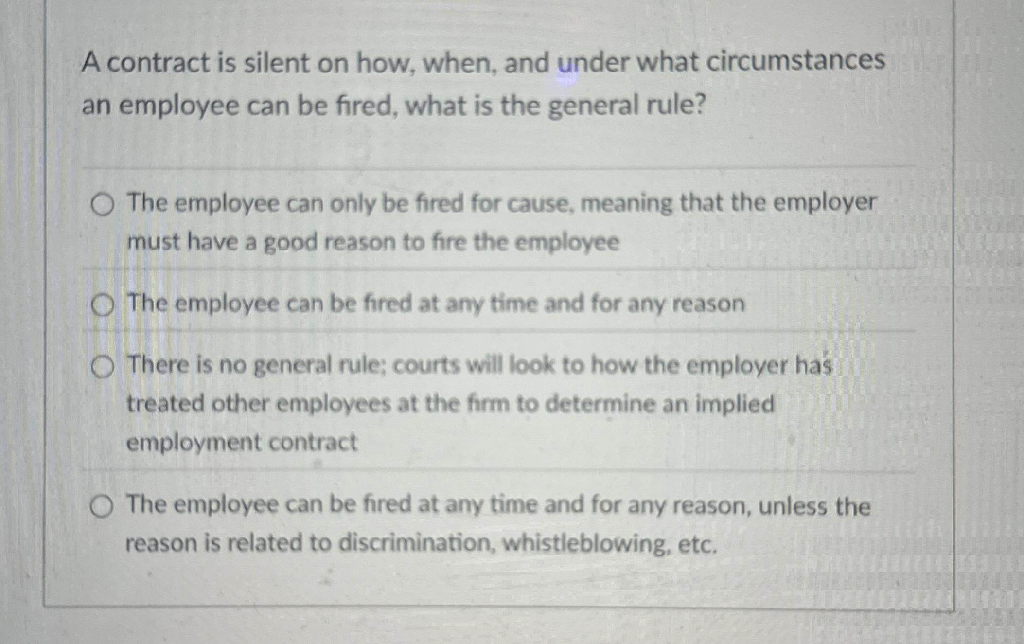 A contract is silent on how, when, and under what