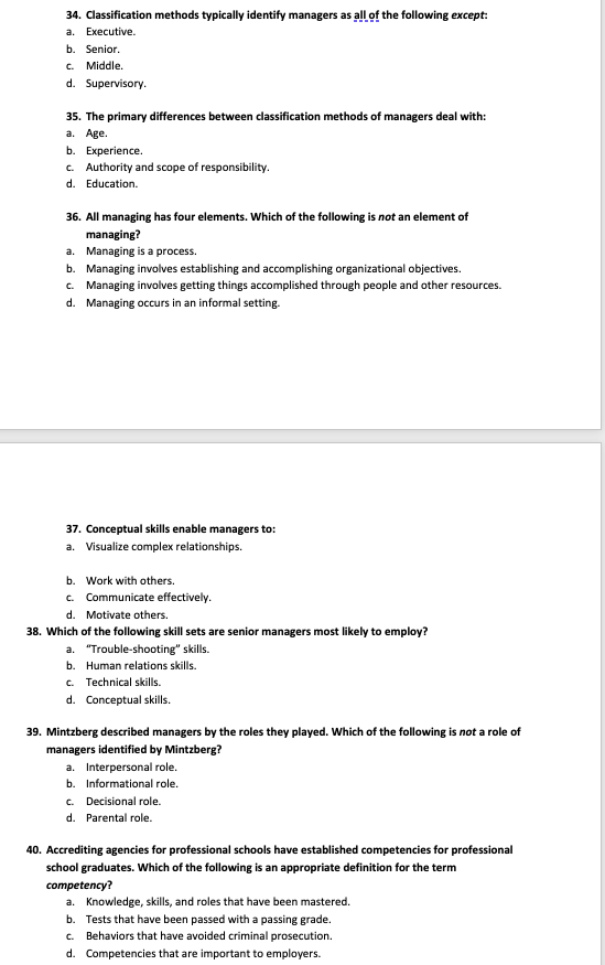 34. Classification methods typically identify